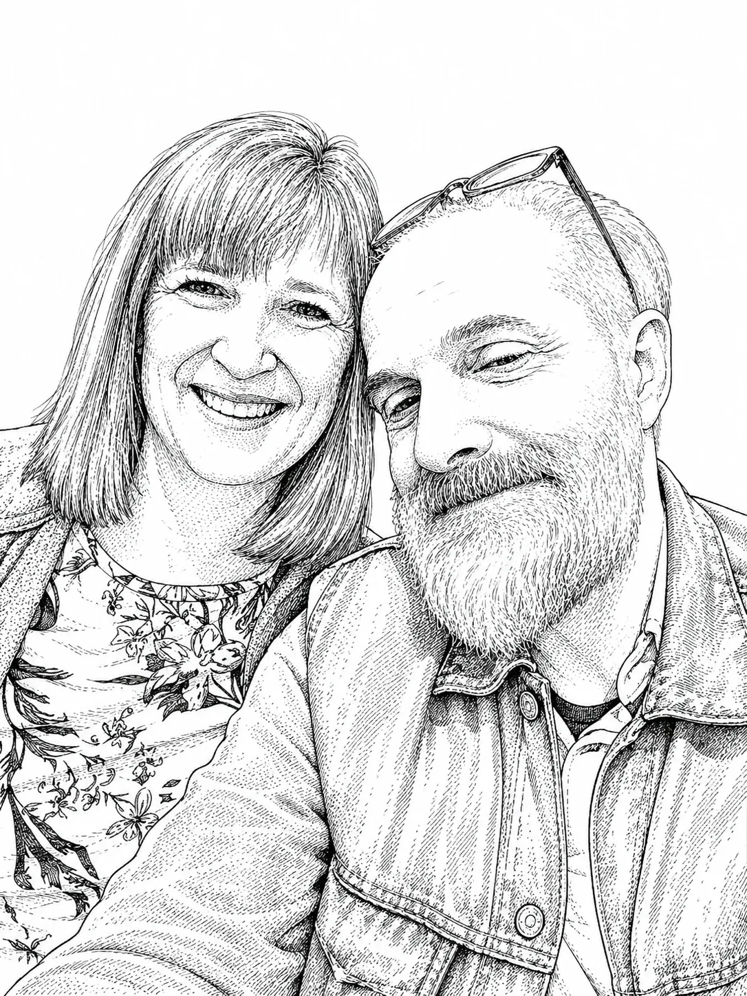 Portrait engraving artwork